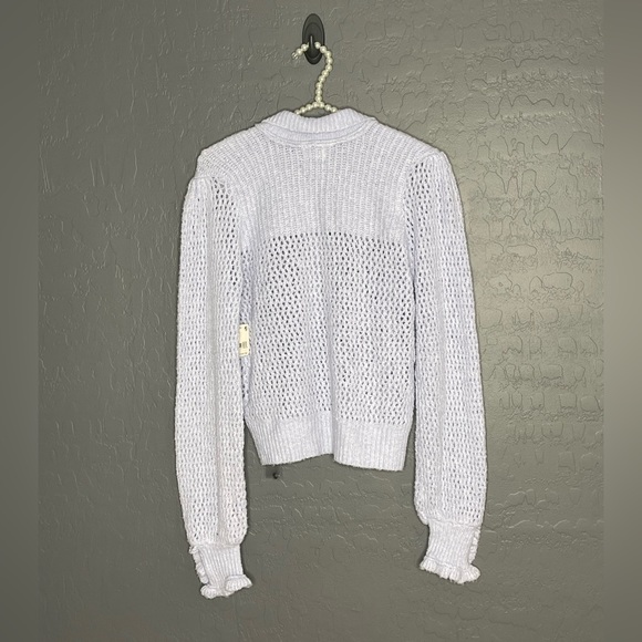 Free People Snowdrift Pullover Boucle Sweater in Peri Ice - Picture 6 of 9